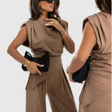 Sofia Set Asymmetric with Shoulders Drapeados