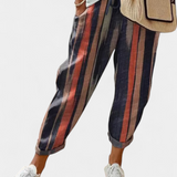 Mely Trousers of Linen of Cut Relaxed and Style Timeless