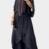 Maravilla Set Flowy of two-piece with Top Loose and Skirt Asymmetric