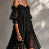 Victoria™ | Dress Short of Gasa with Lace