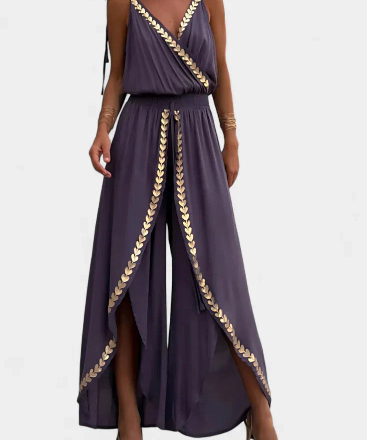 Donatila Mono Único with Details Gold and Pierna Abierta