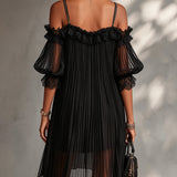 Victoria™ | Dress Short of Gasa with Lace