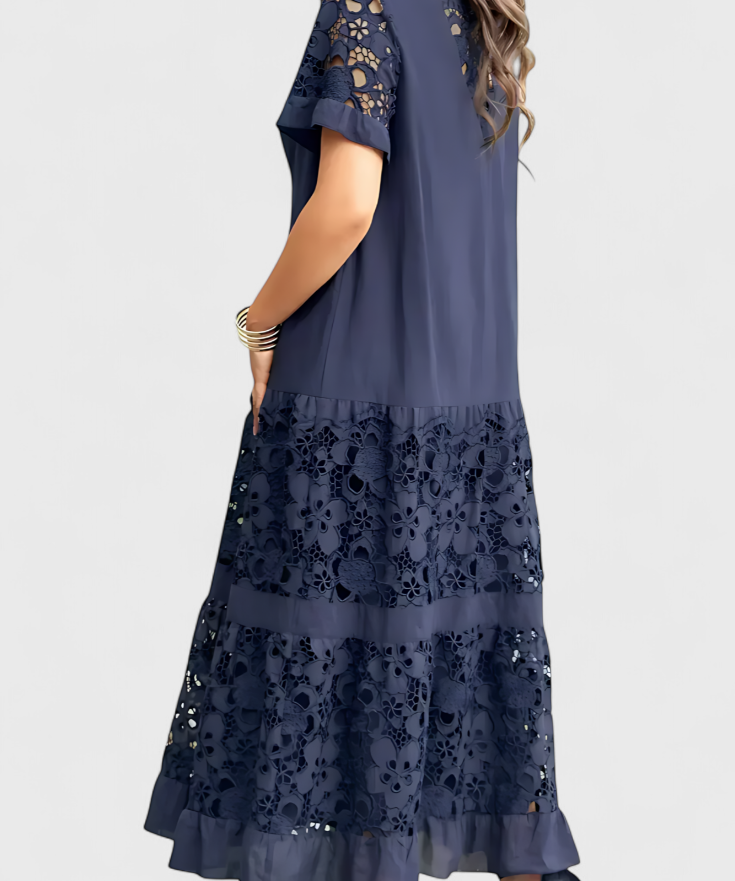 Marquise Dress Midi Cubridor with Drapeado Flattering