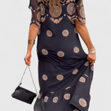 Cathy Dress for summer Elegant of Mesh with Design Hueco and Cut Flowy