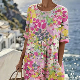 Nicolasa™ | Dress Midi Floral Cut A