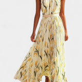 Juliene Dress Floral Sleeveless with Cinturón