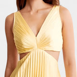 Selena Dress Sleeveless Pleated with Cut Lateral and Detail Torcido