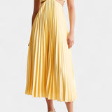 Selena Dress Sleeveless Pleated with Cut Lateral and Detail Torcido