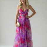 IselaTM | Dress Maxi Wrap with Gradient in and Straps Thin