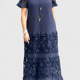 Marquise Dress Midi Cubridor with Draped Flattering