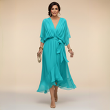 MARTATM | Dress Of Chiffon With V-neckline