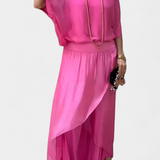 Maravilla Set Flowy of two-piece with Top Loose and Skirt Asymmetric