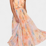 Alaia Dress Printed Watercolor and Neckline Halter