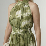 Silvana™ | Dress Midi Halter with Waist Gathered
