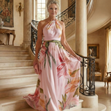 Amiela™ | Dress Maxi Halter Printed Floral Grande
