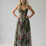 IselaTM | Dress Maxi Wrap with Gradient in and Straps Thin