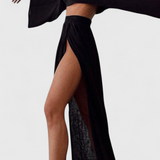 Martha Two-Piece Set with Skirt of Slit High