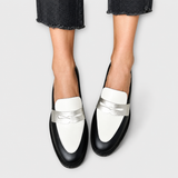 Filomena™ | Mocasín Bicolor White and Black