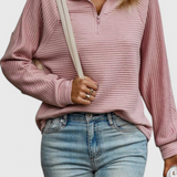 Helene | Jersey of V-Neck with Cremallera and Long-Sleeve