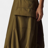 Katana Dress Midi with Hem of Burbujas and Corsé Fitted