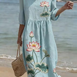 Women's Casual Floral Print Dress.