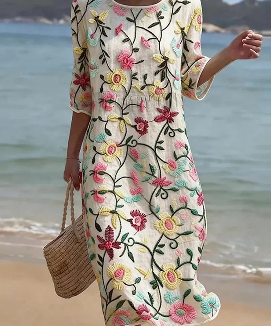 Women's Casual Floral Print Dress.