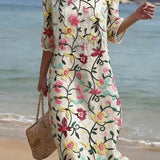 Women's Casual Floral Print Dress.