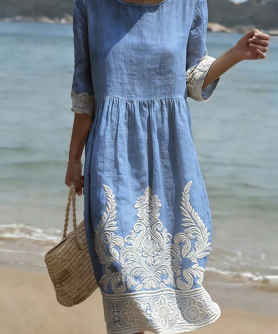 Women's Casual Floral Print Dress.