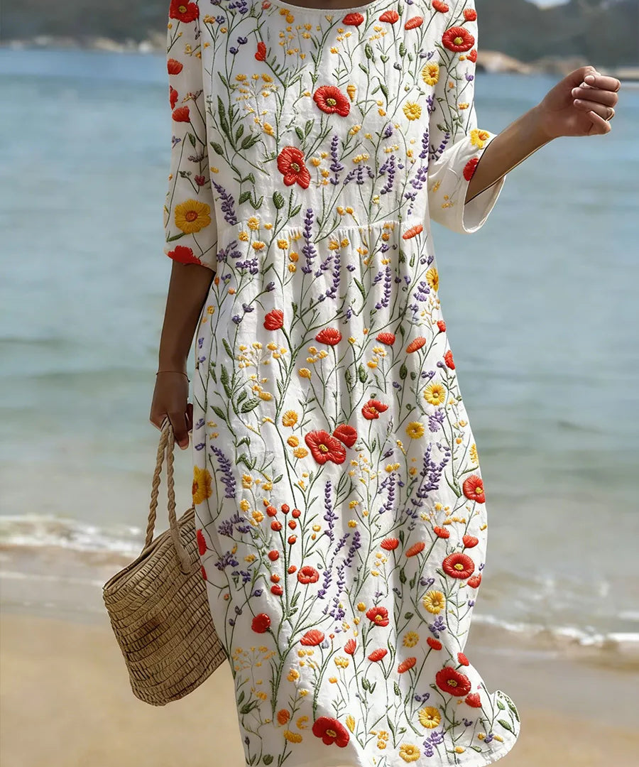 Women's Casual Floral Print Dress.