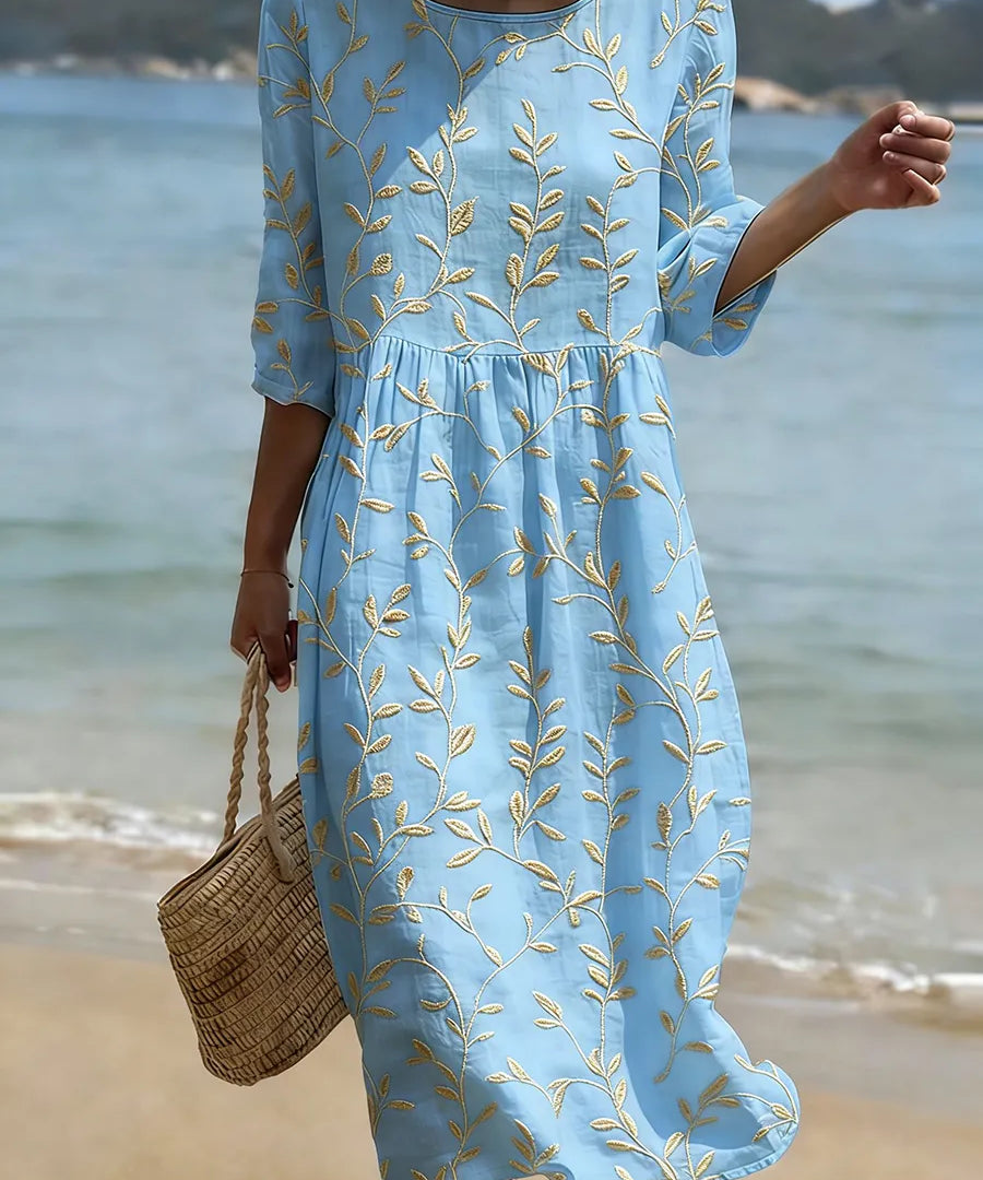Women's Casual Floral Print Dress.