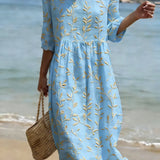 Women's Casual Floral Print Dress.