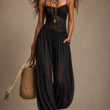 Adelina™ | Mono with Lace with Neckline Halter