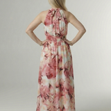 Silvana™ | Dress Midi Halter with Waist Gathered
