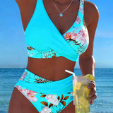 Consuelo™ | Bikini Floral of two-piece with contraste