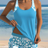 Teodora™ | Tankini top with swim shorts print