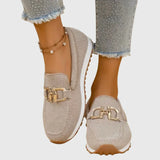 Sinforosa™ | Mocasín Deportivo with Buckle Dorada