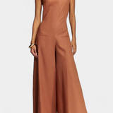 Belen Jumpsuit Halter Wide-Leg with Drape Radiante