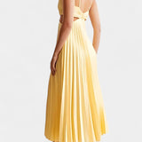 Selena Dress Sleeveless Pleated with Cut Lateral and Detail Torcido