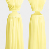 Jocelyn Long Set Minimalist with High Neck and Side Slit