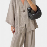 Eli Set Oversize of Top with V-Neck and Trousers Recto