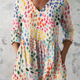 Paula™ | Blouse Túnica with V-neckline