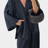 Eli Set Oversize of Top with V-Neck and Trousers Recto