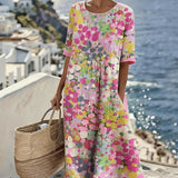 Nicolasa™ | Dress Midi Floral Cut A