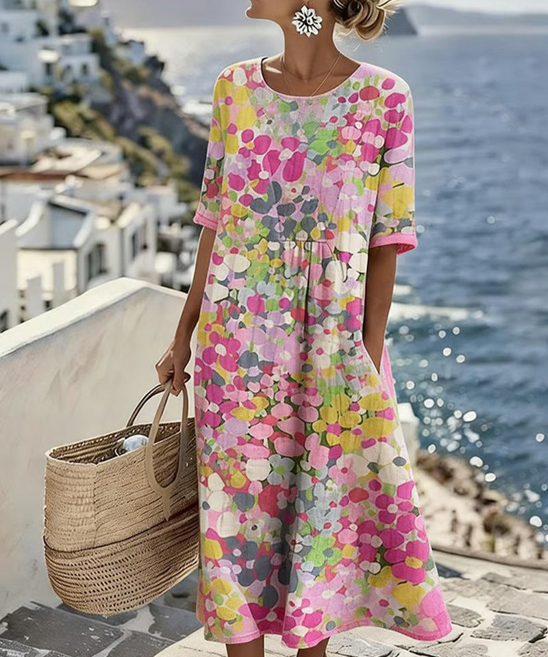 Nicolasa™ | Dress Midi Floral Cut A