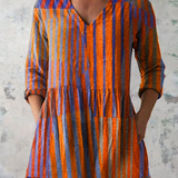 Nadia™ | Blouse Túnica with V-neckline