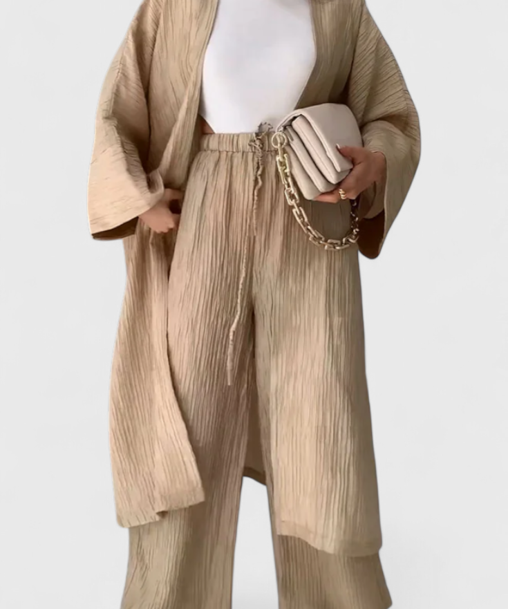 Caspian Relaxed Set of two-piece with Kimono Long