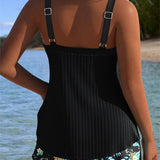 Rocío™ | Striped tankini with two-piece panties