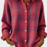 Mara | Cárdigan of punto a checks with feel soft