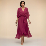 MARTATM | Dress Of Chiffon With V-neckline
