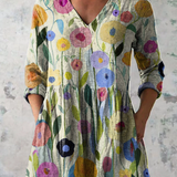 Luisa™ | Blouse Túnica with V-neckline